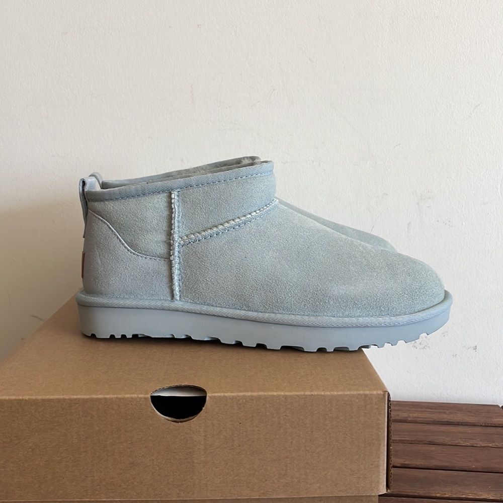 UGG Classic Ultra Mini Booties Seafoam USA Women Size 9/UK 7/EU 40 - Picture 7 of 12